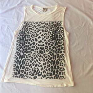 Haute Hippie White and Black Leopard Print-Size S